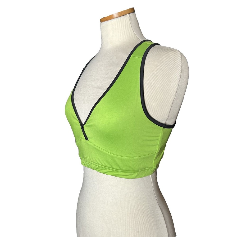 Everlast Womens Size G S/M Neon Green Sports Bra Racerback Athletic Wireless - Picture 2 of 7
